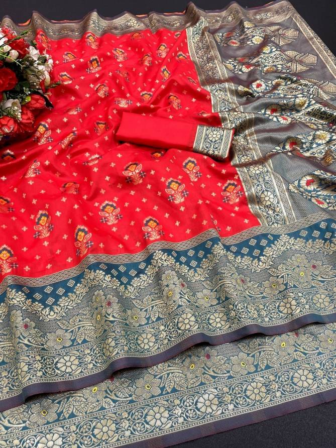 Mahi Silk 1 Latest Fancy Festive Wear Jacquard Silk Designer Saree Collection